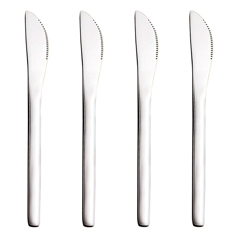 VANRA 5.8in 4-Piece Dessert Knives Set Stainless Steel Kids Dinner Knife Appetizer Fruit Snack Serving Knives Small Flatware Set - Image 1